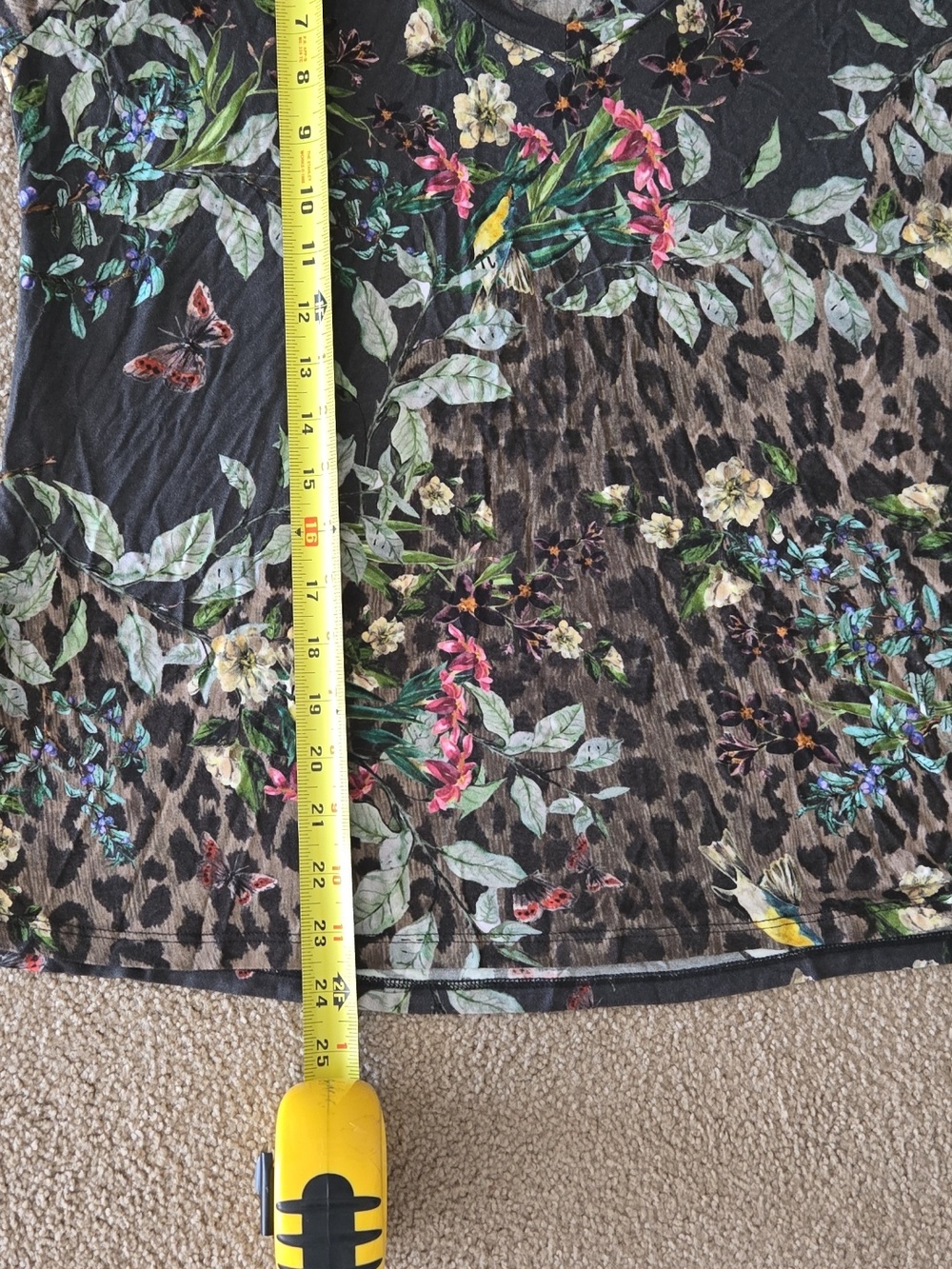 Johnny Was Floral V-Neck Top - Picture 6 of 8